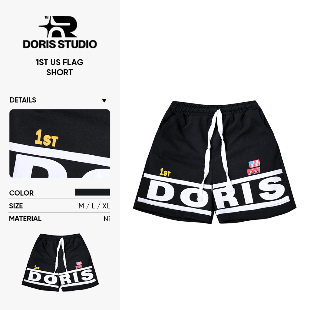Doris / Doris USA ยางยืด รูปแบบสั้น / unisex