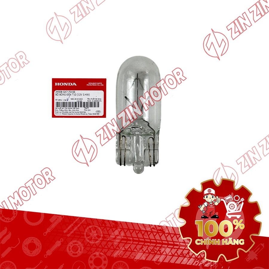 หลอดไฟหน้าไฟเลี้ยว 12V 3.4W Wave RSX 2019 2020 2021 2022 2023 34908-GA7-701 ของแท้ - ZZM