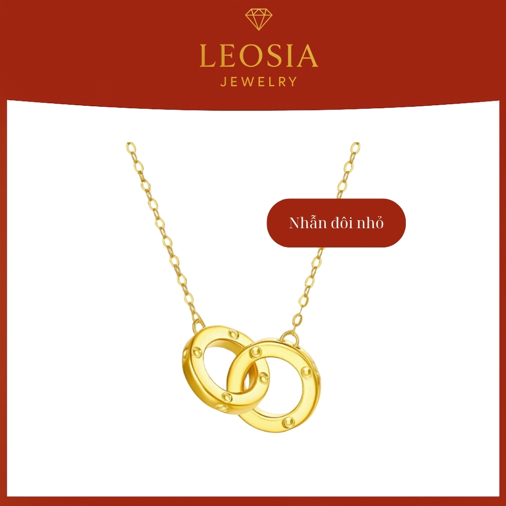 LEOSIA JEWELRY LSA08 สร้อยคอผู้หญิงชุบทองระดับไฮเอนด์ แหวนคู่หรูหราแวววาว