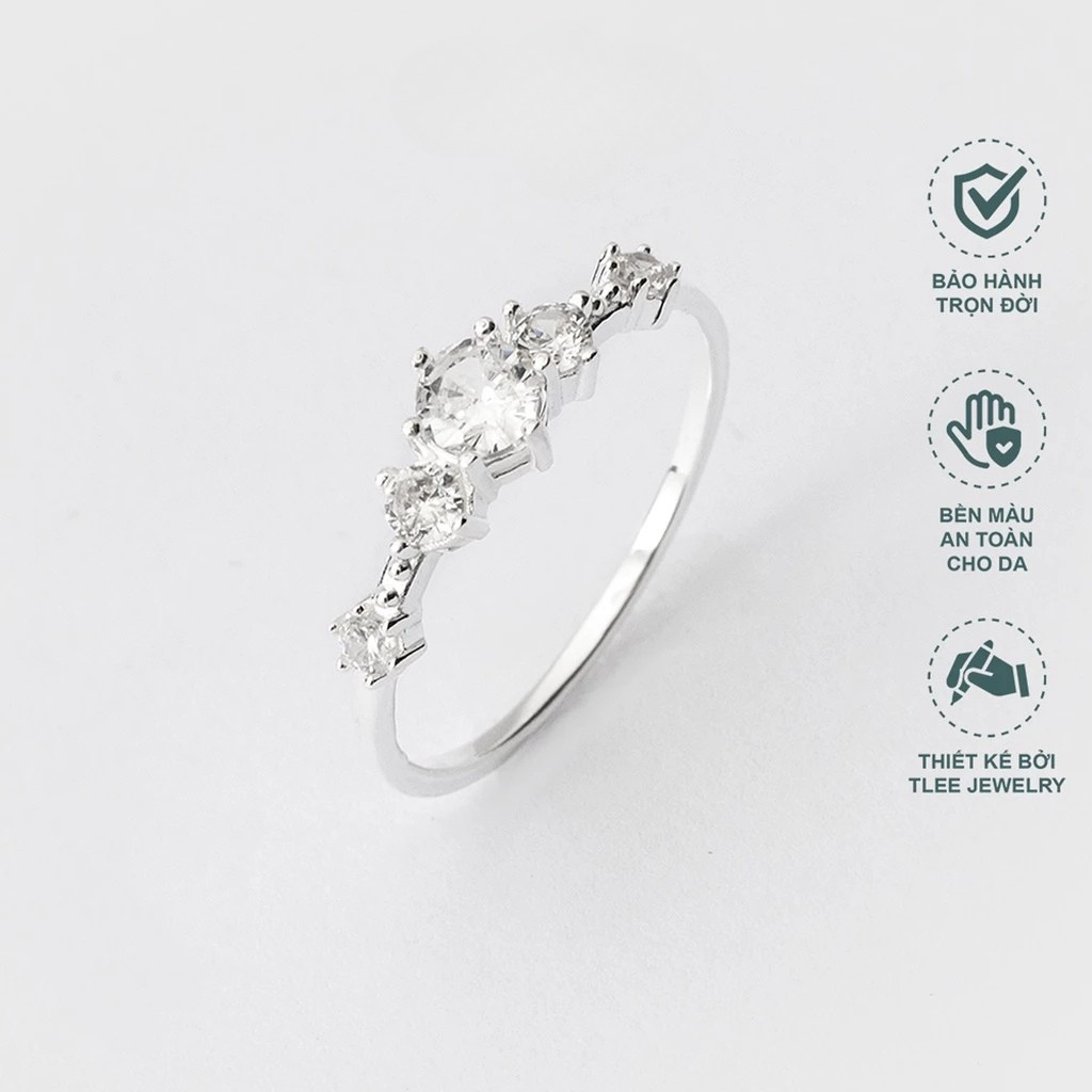 TYCHE Snow Princess แหวนเงินผู้หญิงหุ้มนิ่วประกาย TYCHE JEWELRY