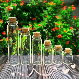 Lọ thủy tinh nhỏ nút bần ĐÁY 2.2/3CM - Chai thủy tinh nhỏ nắp gỗ mini ARRIA