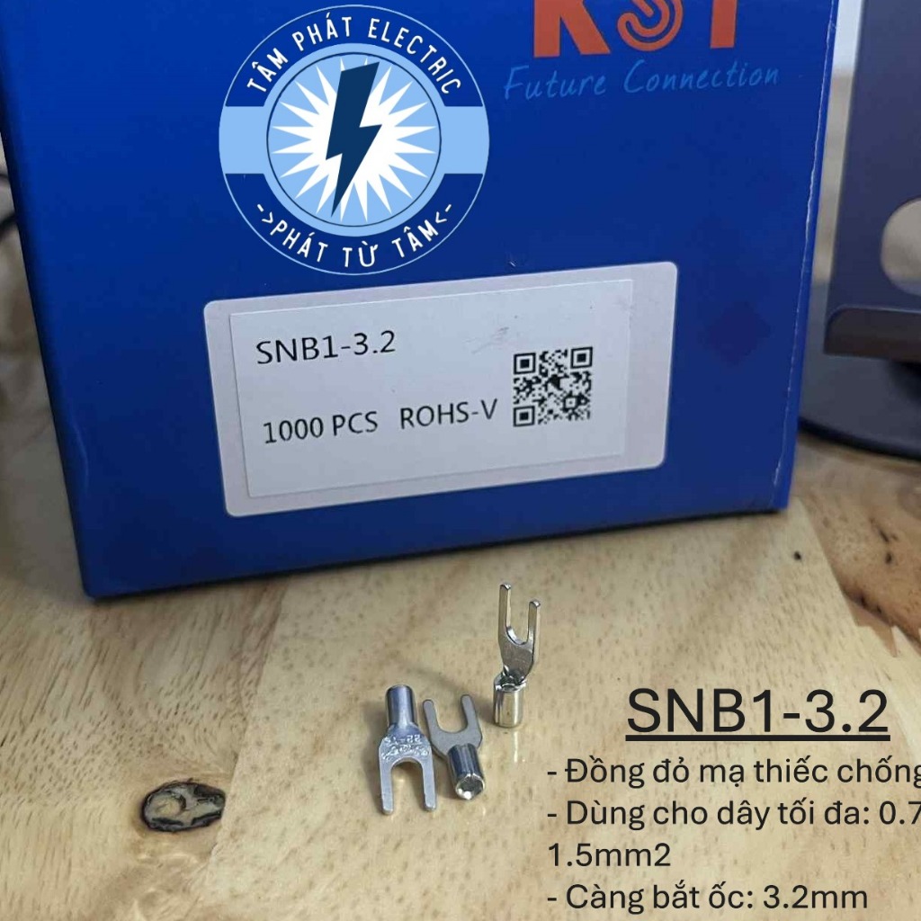 หัว Cos รูปตัว Y เปลือย SNB1-3.2 KST | หัวสายคอนโทรล 0.75–1.5มม2 | คอสไฟฟ้าอุตสาหกรรม