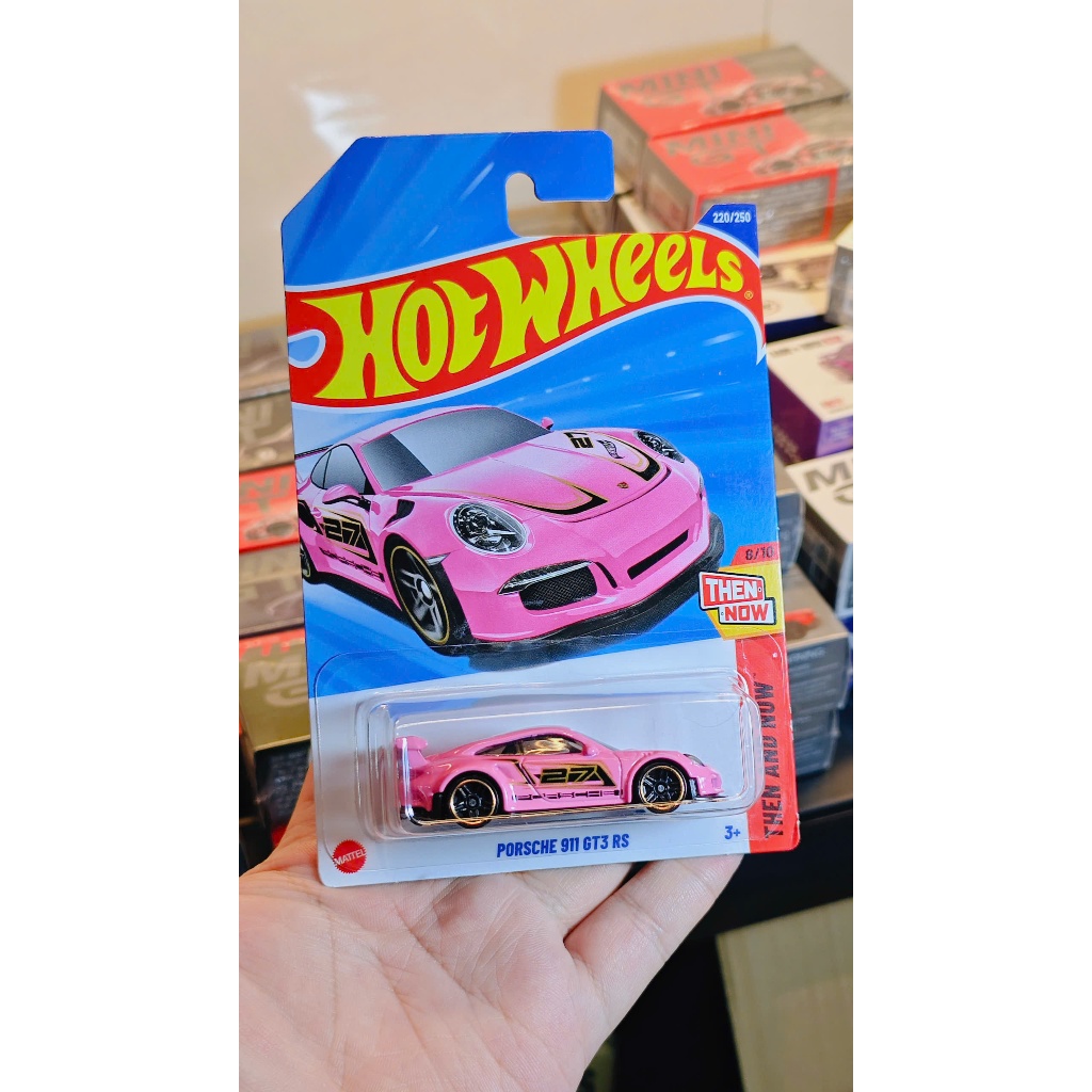 Hot Wheels Porsche 911 GT3 RS Model Car (สีชมพู)
