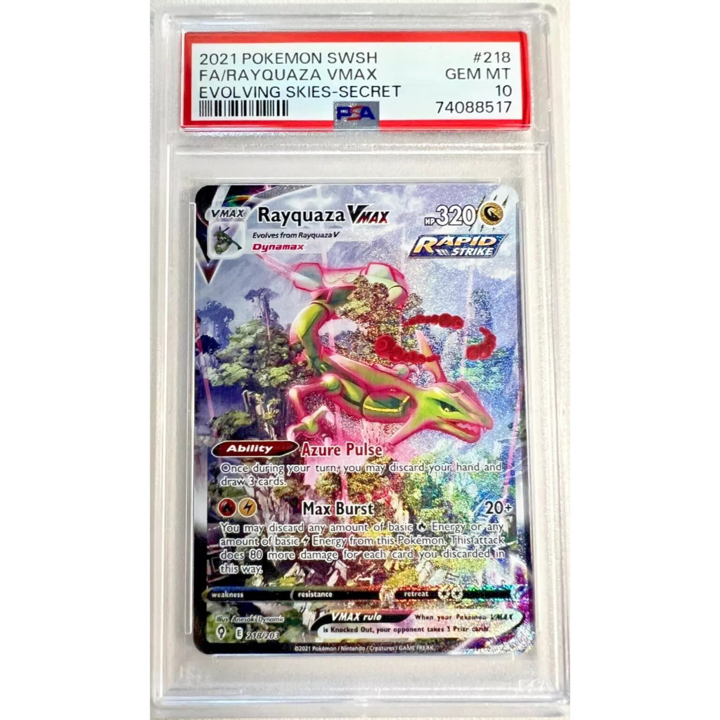 Dot Painting English Gem Mint Rayquaza VMAX Alternate Art Secret 218/203 d37 5