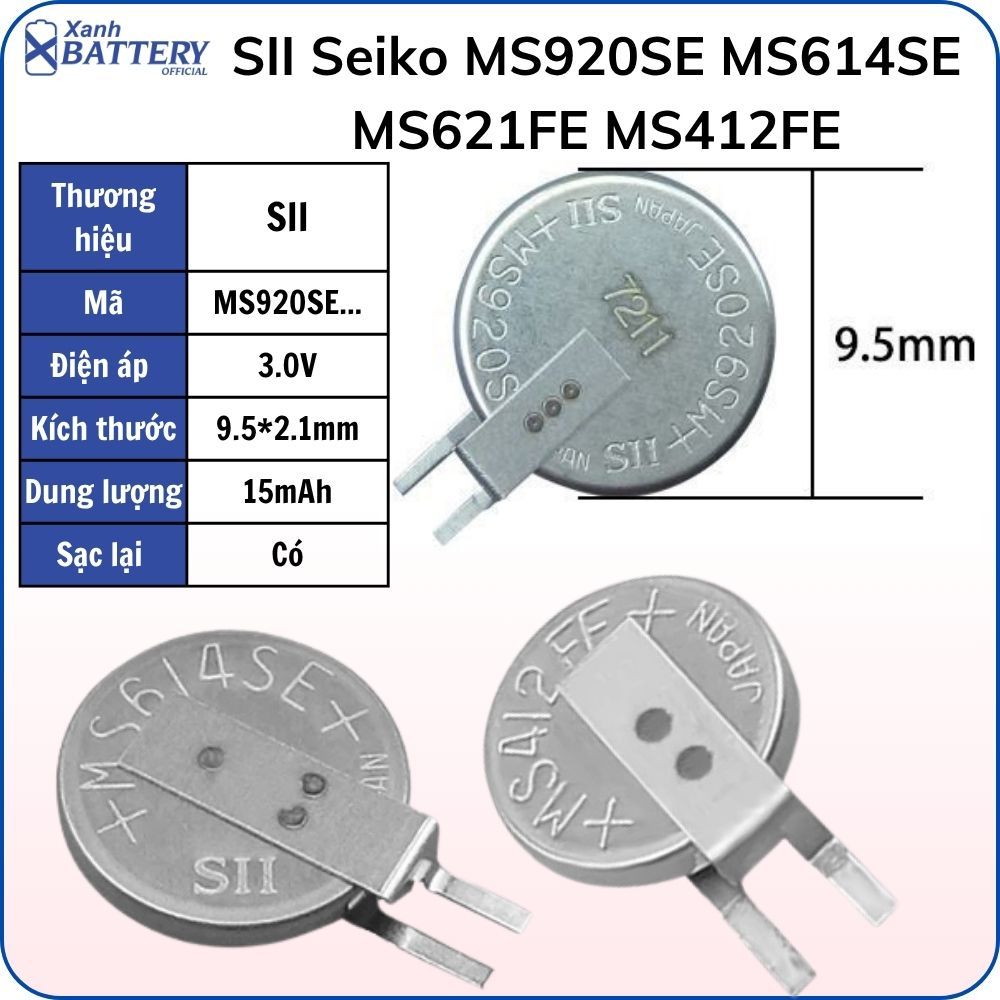 เครื่องชาร์จ Seiko MS920SE MS614SE MS621FE MS412FE 3V ระบบปุ่มแบบชาร์จไฟสากล ML920