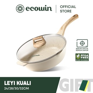 Ecowin Cloud Chảo 24/28/30/32cm Có Nắp Không Chứa PFOA Kháng Khuẩn Phù Hợp Với Tất Cả Các