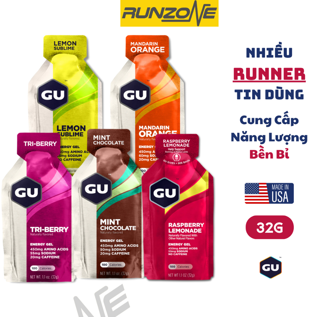 GU Energy Gel 100 kcal running / วิ่งเทรล RunZone