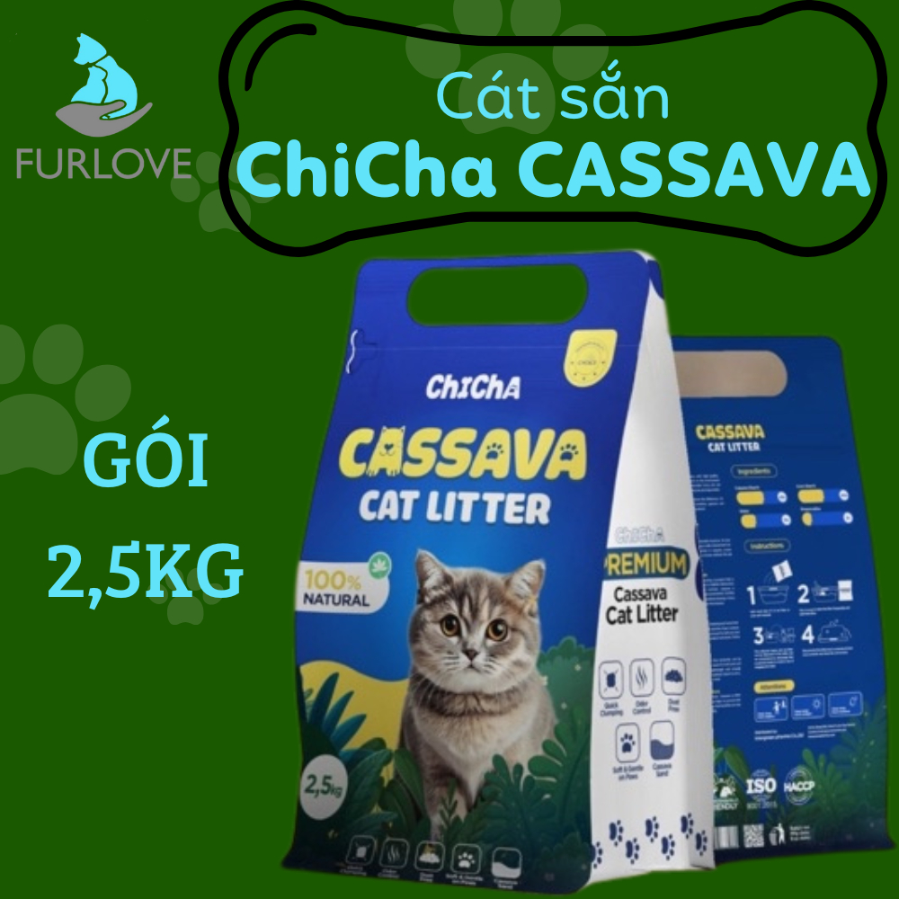 CHICHA CASSAVA ทรายแมว CASSAVA ซุปเปอร์จับตัวเป็นก้อน ไร้ฝุ่น และปราศจากก้น - Furiends