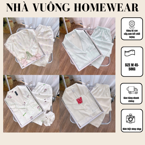 [SQUARE HOUSE] PYJAMA GENERAL HOME WEAR SHORT SLEEVES AND LONG PANTS SIZE M 45-58KG
