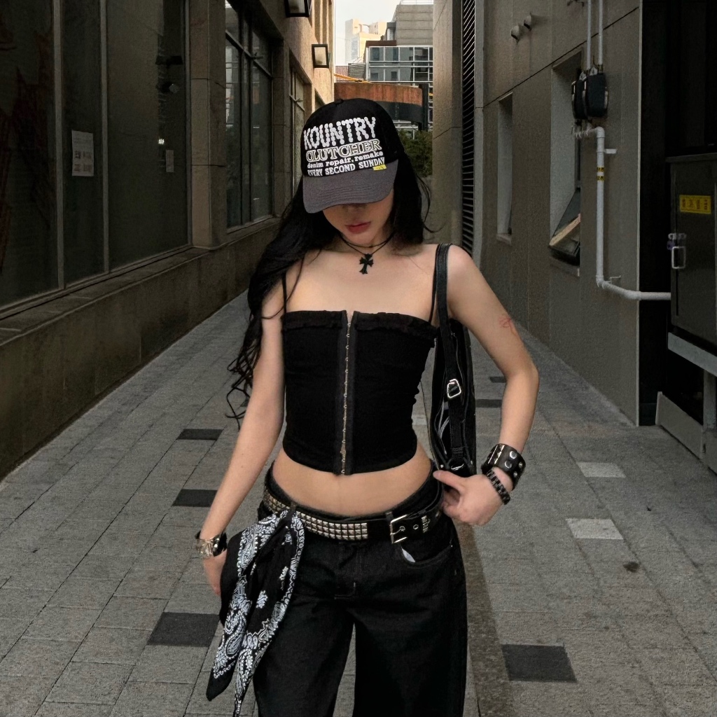 TWENTI เสื้อสายเดี่ยว ทรงคอร์เซ็ต ติดตะขอ เข้ารูป