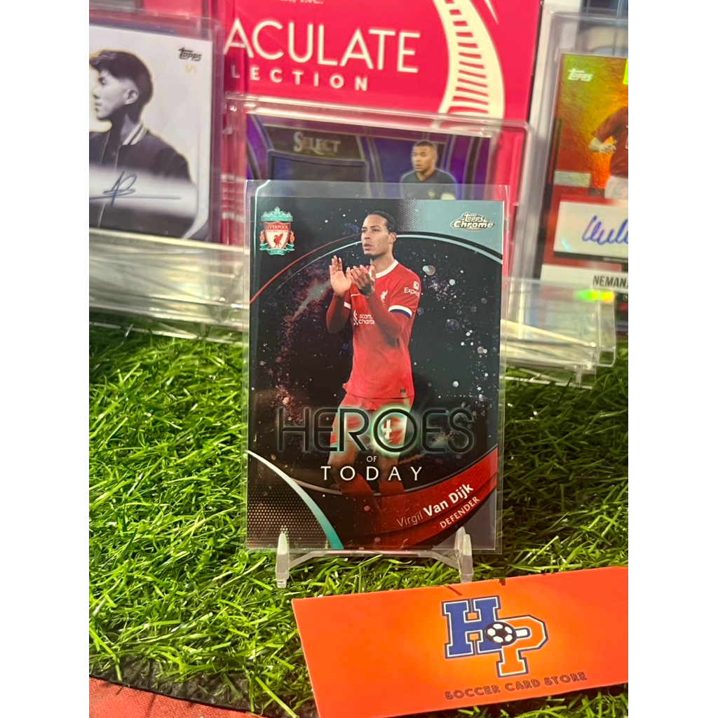 Van Dijk Heroes Topps Chrome Liverpool 2023/24 การ์ดฟุตบอล
