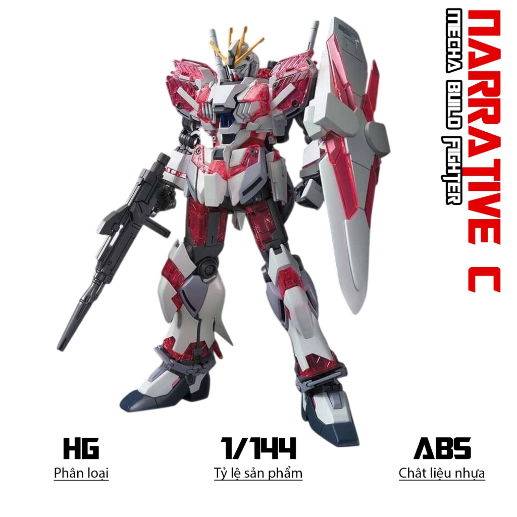 โมเดล HG Narrative C, 1/144 Mecha, ของเล่นประกอบพลาสติก