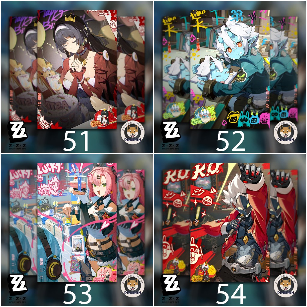 โปสเตอร์ลามิเนตพลาสติก Zenless Zone Zero Premium (รุ่น 51-82)