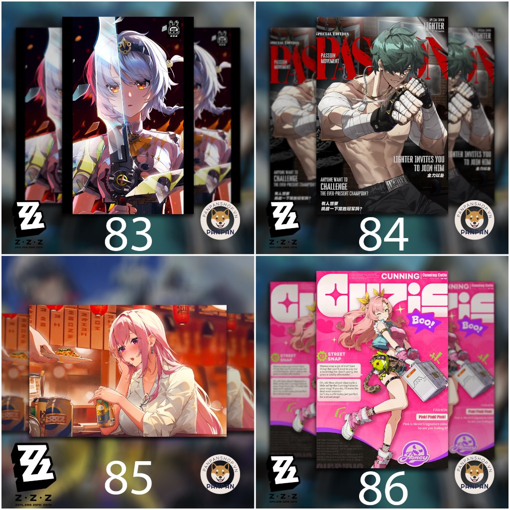 โปสเตอร์ลามิเนตพลาสติก Zenless Zone Zero Premium (รุ่น 83-106)