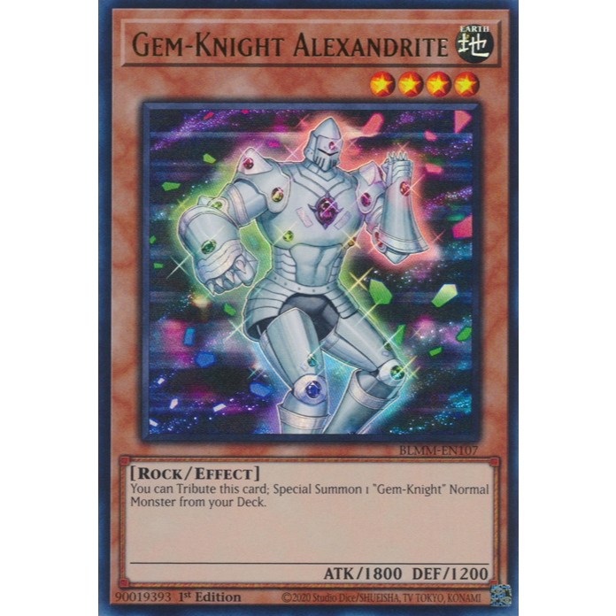 [KW2 Yugioh] [EN-US] การ์ด Gem-Knight Alexandrite - BLMM-EN107 - Ultra Rare 1st Edition