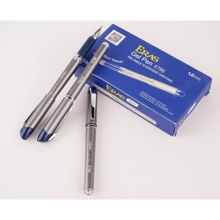 [ERASVN] Combo of 6 Eras E786 1.0mm Gel Signing Pens (น้ําเงิน/ดํา)