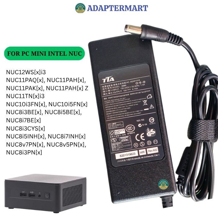 แหล่งจ่ายไฟสําหรับ Mini PC Kit INTEL NUC12WS NUC12WSHi3 90W