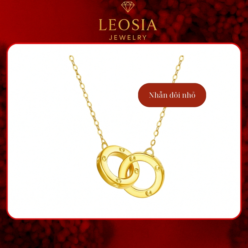 LEOSIA JEWELRY LSA08 สร้อยคอผู้หญิงชุบทองระดับไฮเอนด์ แหวนคู่หรูหราแวววาว
