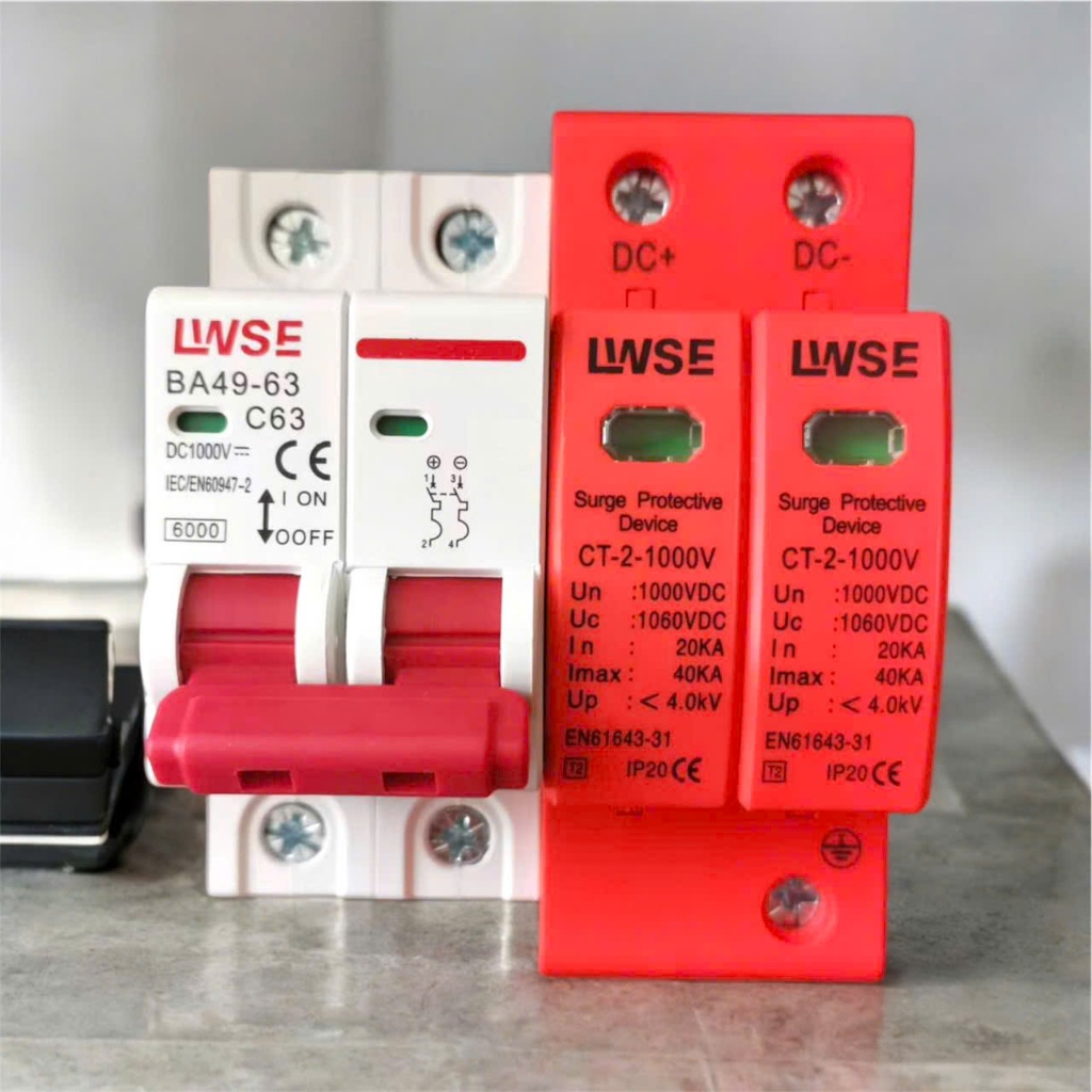ป้องกันไฟกระชาก LWSE SPD DC 2P 1000VDC - ป้องกันฟ้าผ่า DC, CB DC