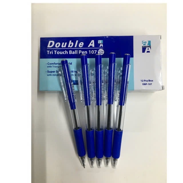 (Combo 1 กล่อง 12 ชิ้น) ปากกาลูกลื่น DoubleA Thailand Tri Touch จังหวะ 0.7 มม.