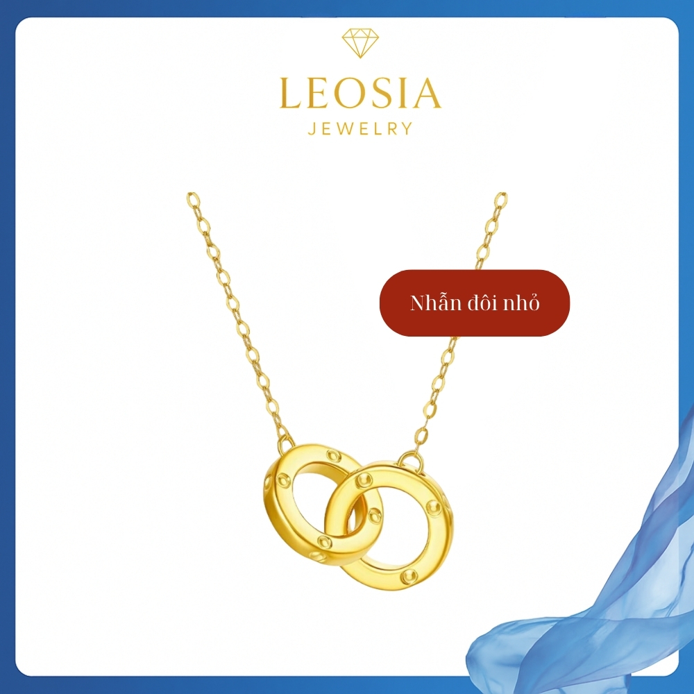 LEOSIA JEWELRY LSA08 สร้อยคอผู้หญิงชุบทองระดับไฮเอนด์ แหวนคู่หรูหราแวววาว