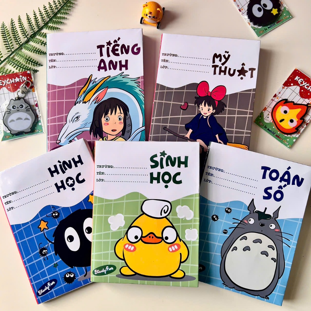 [SET - SET] - CARTOON NOTEBOOK PAPER - GHIBLI UNIVERSE MODEL 2025 - กระดาษโน้ตบุ๊ก SUBJECT - STUDY F