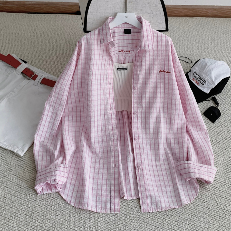 [ไม่รวมเสื้อด้านใน] WIDE FORM CARO SHIRT IN FOAMED CARRO FABRIC - 10363- JEMCLOSET