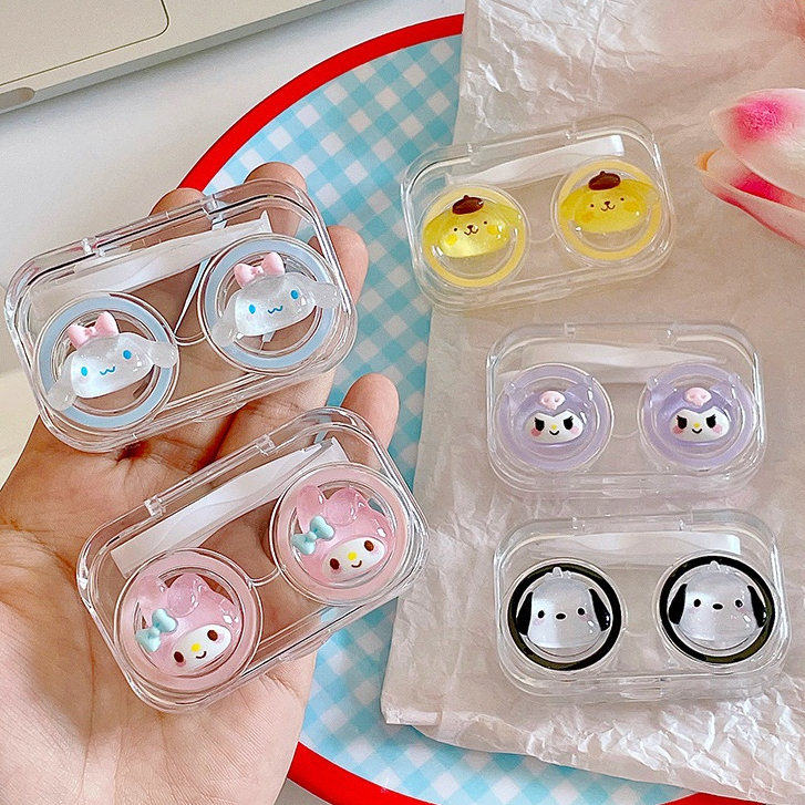 Balltest Cute Sanrio Series กล่องใส่คอนแทคเลนส์แบบพกพา Creative Contact Lens Case
