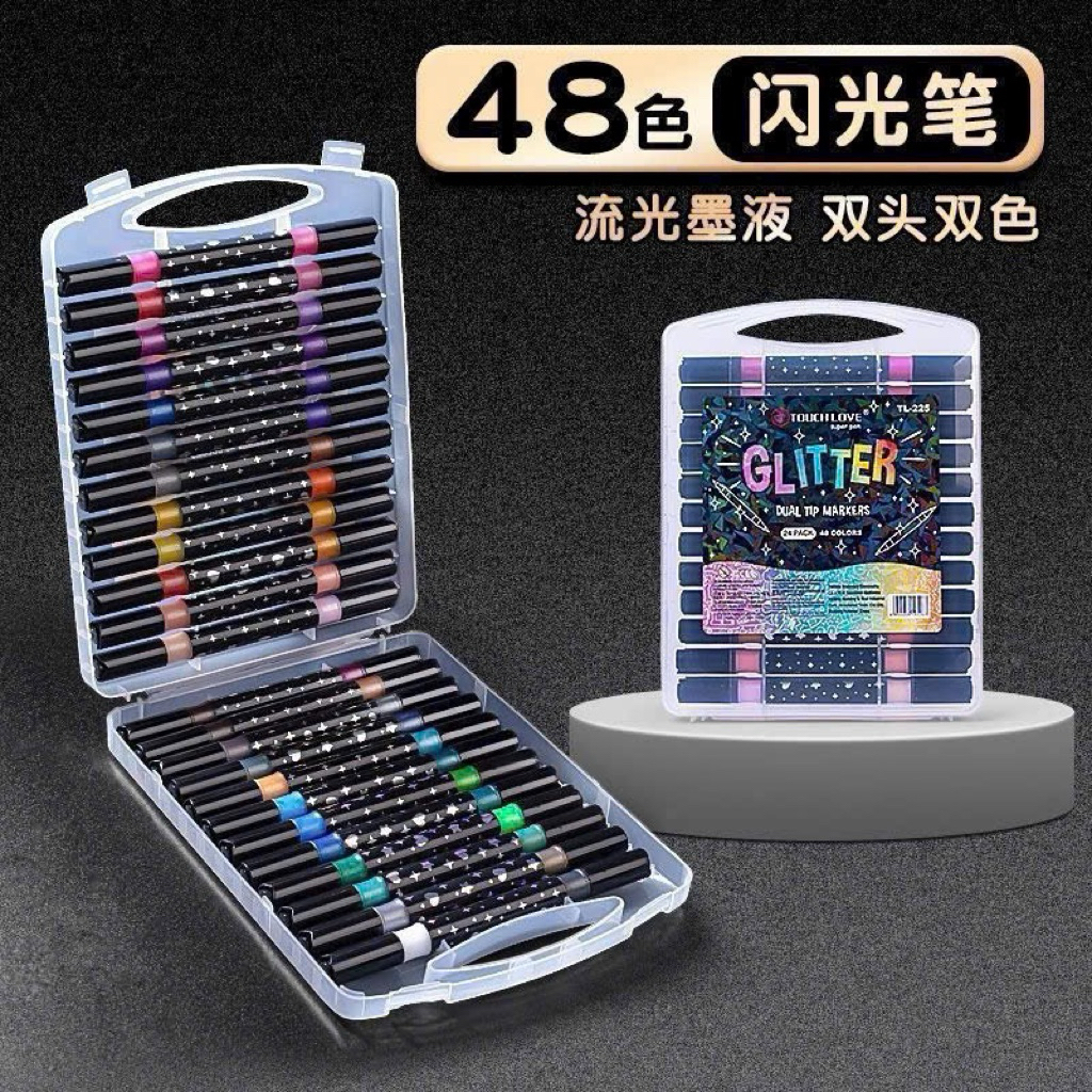 Glitter 2-tip Glitter Pen Set (24 ปากกา 48 สี)