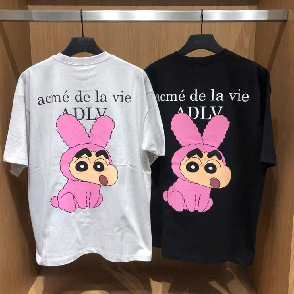 (GENUINE)ADLV FUZZY RABBIT SHINCHAN เสื้อยืดแขนสั้น ADLV ใหม่ 2025