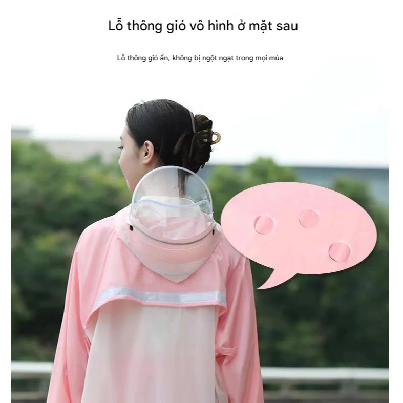 ชุดกันฝนผู้หญิง แขนยาว สีบล็อก thumbnail 6