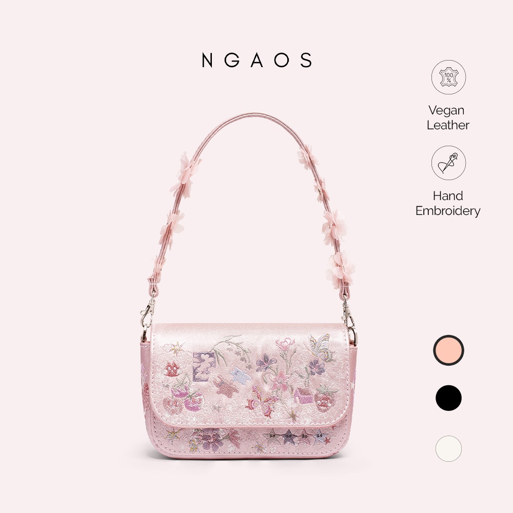 Rosie Bag - NGAOS - งานปักมือ - หนังมังสวิรัติ