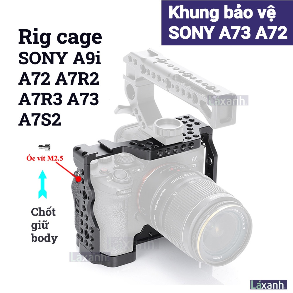Sony A73 A7R3 A72 A9i | Rig กรงกรอบป้องกันสําหรับกล้อง Sony อุปกรณ์เสริม A7M3 A73 A7III A7R2 A72 A7M