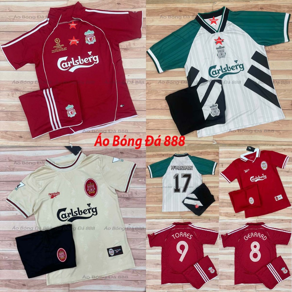 เสื้อฟุตบอลสโมสรลิเวอร์พูลย้อนยุค ตับ 2007,1993,1997 เสื้อฟุตบอลขา - ผ้าโพลีเอสเตอร์กัญชงไทยพรีเมี่ย