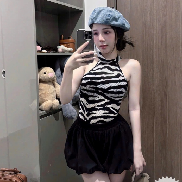 เสื้อผ้าผู้หญิงสุดหรู ชุดเสื้อผ้าผู้หญิงหน้าร้อน NEW LAUNCHED MODEL ชุดแถบเสือดาวสวยสุดเทรนด์มาแรง k