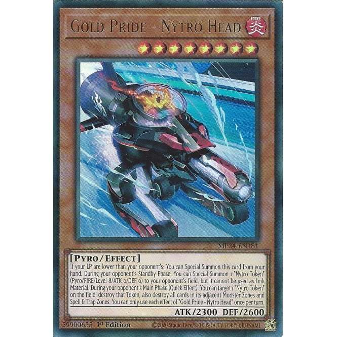 [KW2 Yugioh] [EN-UK] การ์ด MP24-EN181 Gold Pride - Nytro Head : การ์ดหายากมาก : รุ่นที่ 1
