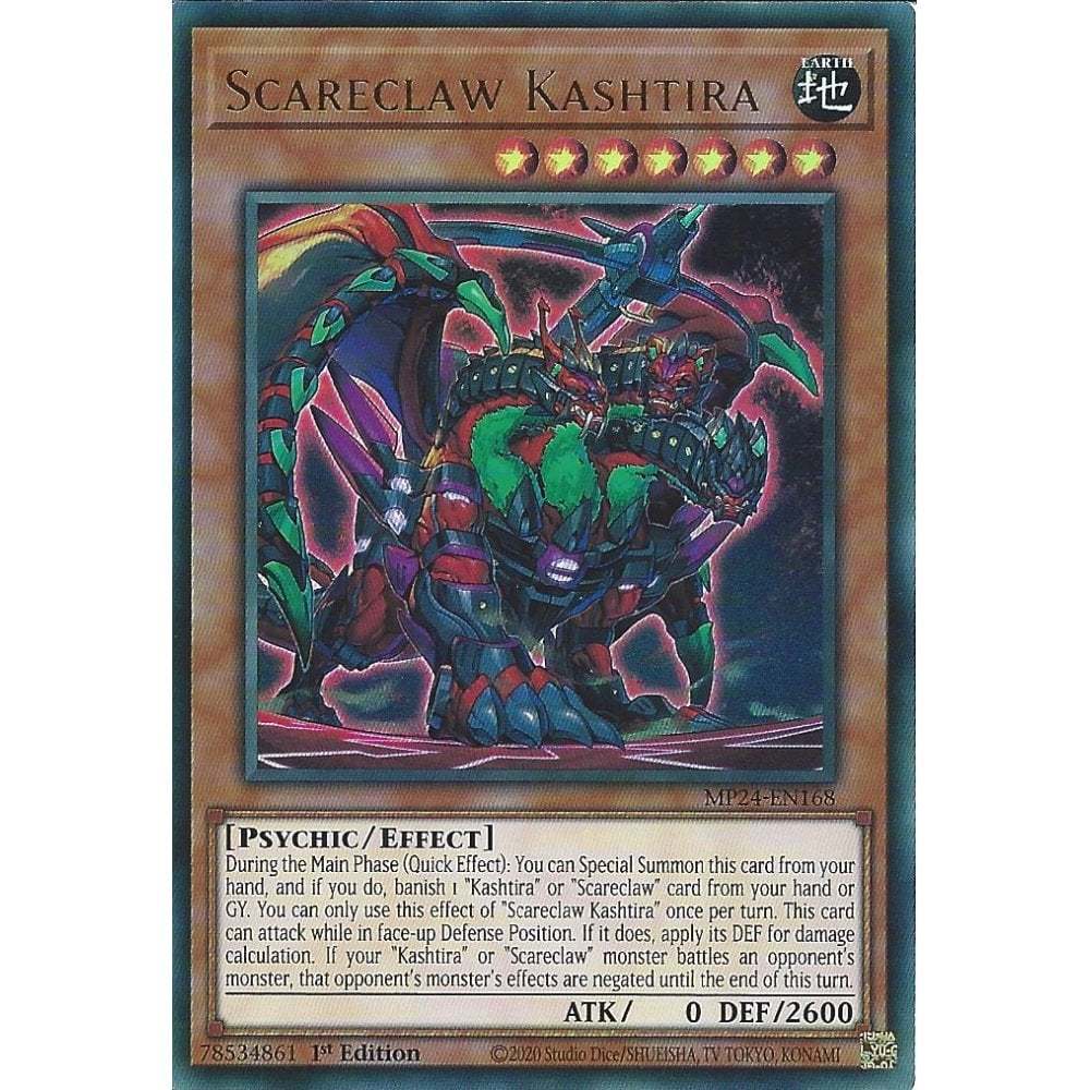 [KW2 Yugioh] [EN-UK] การ์ด MP24-EN168 Scareclaw Kashtira : Ultra Rare Card : 1st Edition