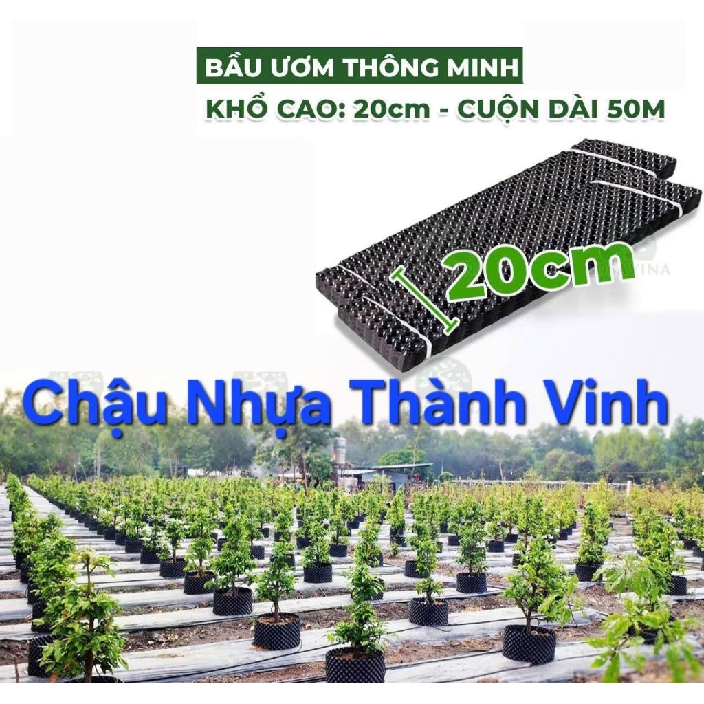 1 เมตร Plant Nursery Pot สูง 20 ซม. - 0.7 มม. พร้อม SCREWS