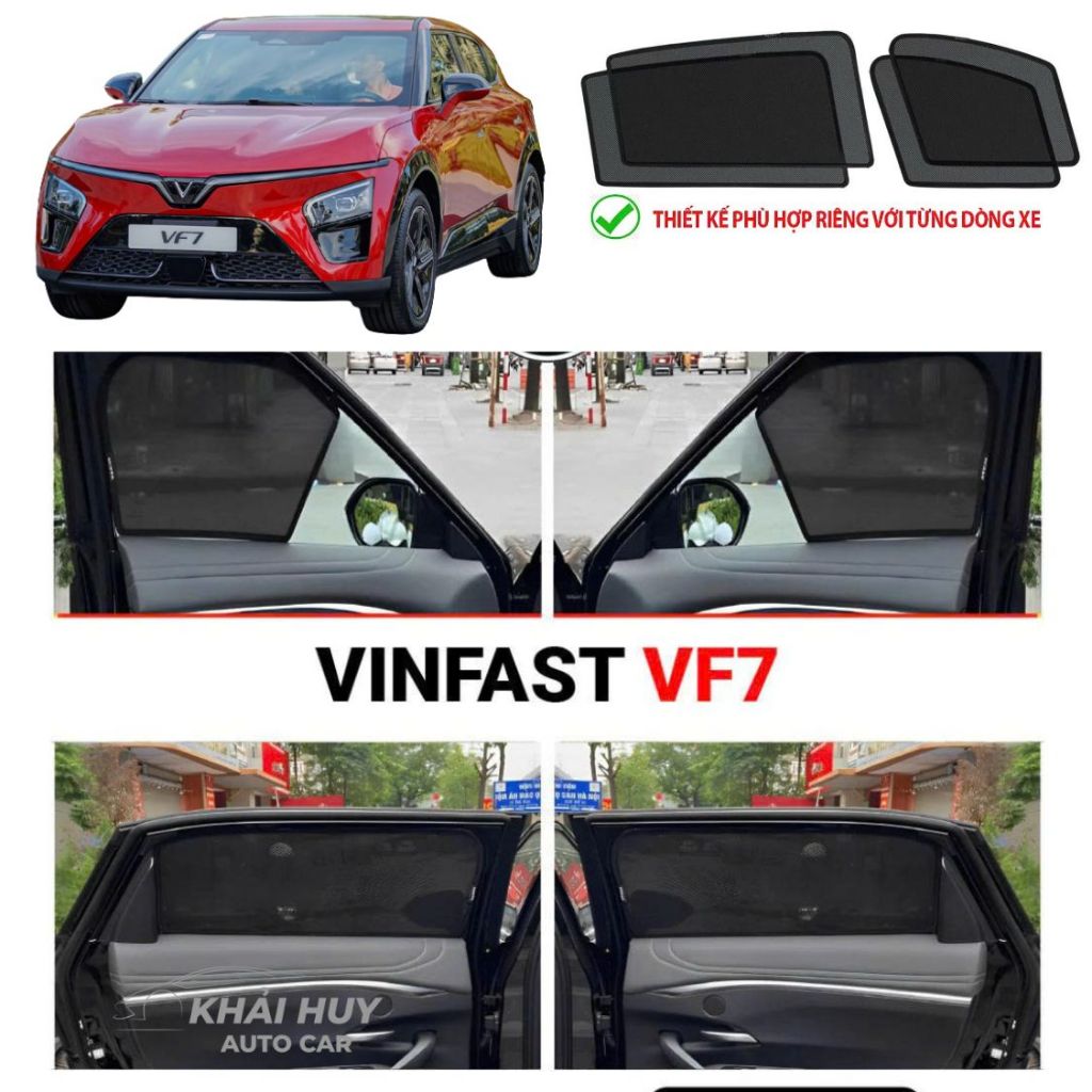 VinFast VF7 Magnetic Car Sun Shade Standard Form - Sun Shade, ฉนวนกันความร้อน, ผ้าม่านป้องกันรังสียู
