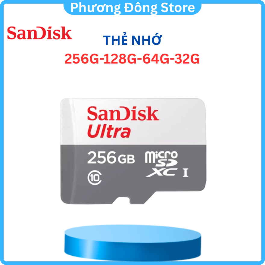 การ์ดหน่วยความจํา SanDisk Ultra Micro SD 512GB-256Gb-128G UHS-I - 100MB/s Class 10 - สินค้าของแท้
