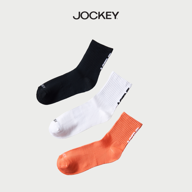 ถุงเท้ากีฬา Jockey ทรงสูงไม้ไผ่ 3 ชิ้น - J4069
