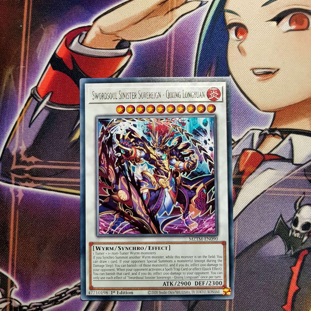 การ์ด Yugioh ของแท้ | Swordsoul Sinister Sovereign - Qixing Longyuan | MZTM หายาก