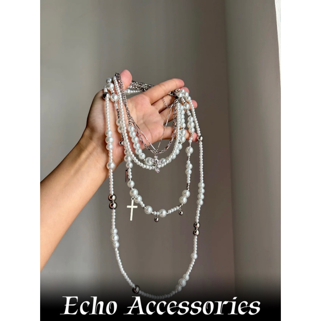 อุปกรณ์เสริม Echo สร้อยคอหยกภาพถ่ายจริงพร้อมจี้ไม้กางเขน