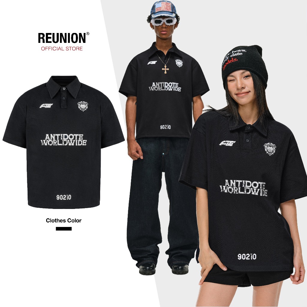 REUNION WORLDWIDE เสื้อโปโลเสื้อยืดคอปก Unisex PL4