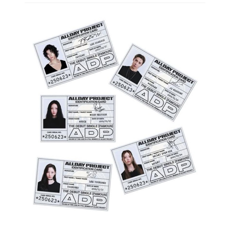 [July 11 AVAILABLE> PRE ALLDAY PROJECT 1St POP UP MD - ID CARD SET <อ่านคําอธิบายให้ละเอียด>
