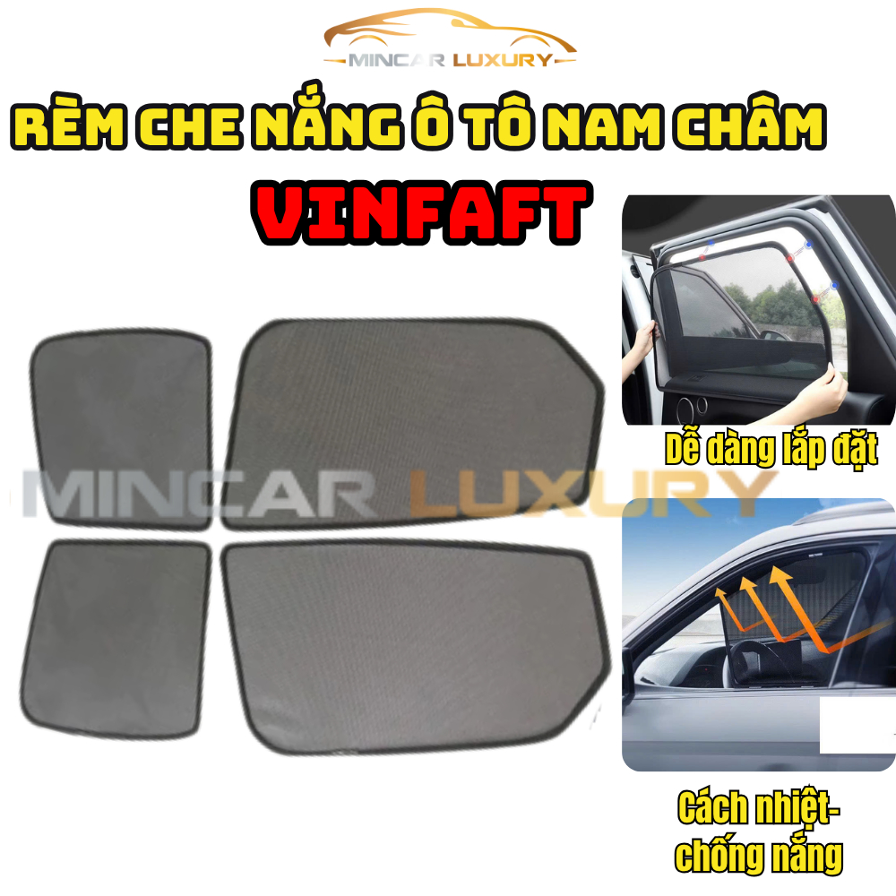 Vinfast Car Sun Shades VF3, VF5, VF6, VF7, VF8,Limo Green... ผ้าม่านหนา แบบมาตรฐาน บังแดดอย่างดี-มิน