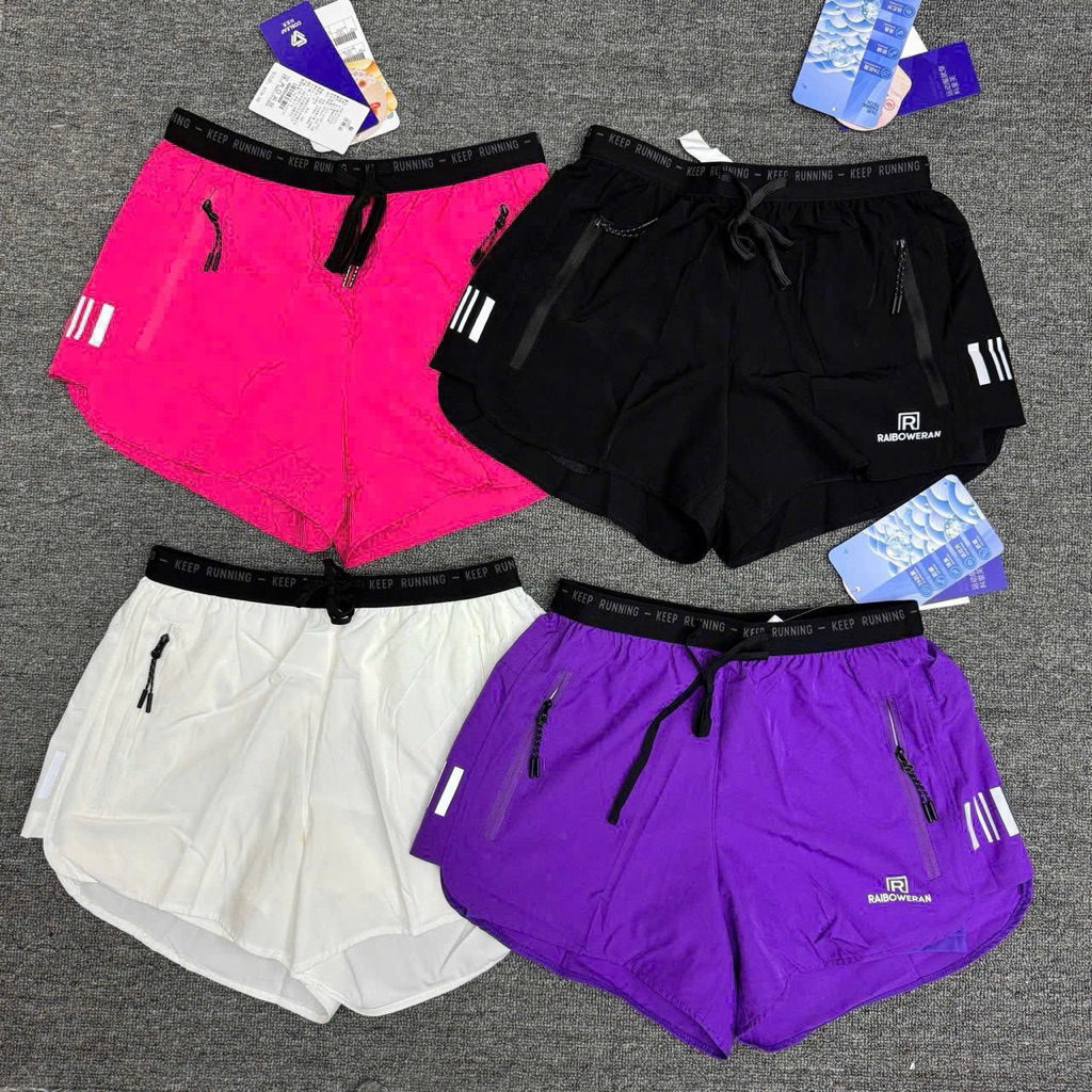 กางเกงขาสั้นวิ่งสตรี Cosleaf Yoga Aerobic - Winni Sport