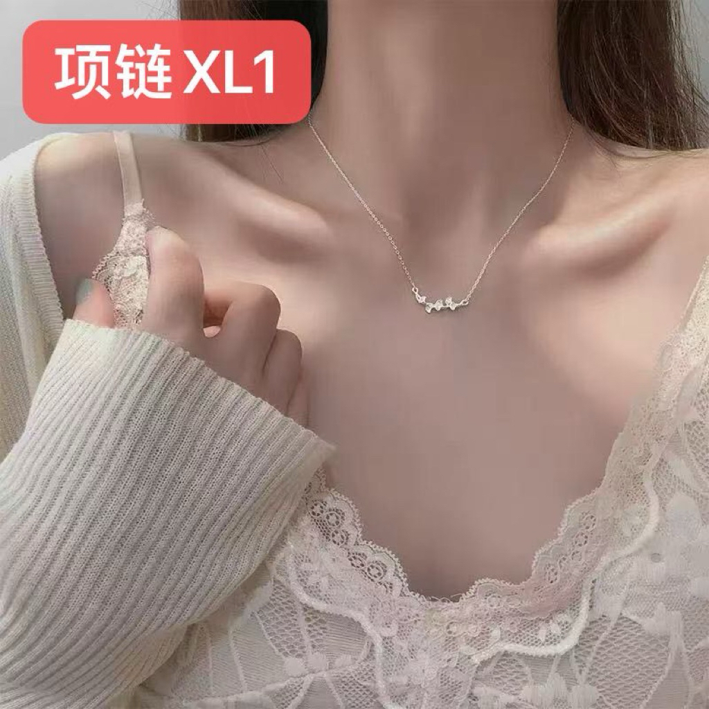 Up Silver Nha Trang ผู้หญิงเรียบ collyx รูป S925 สร้อยคอเงิน