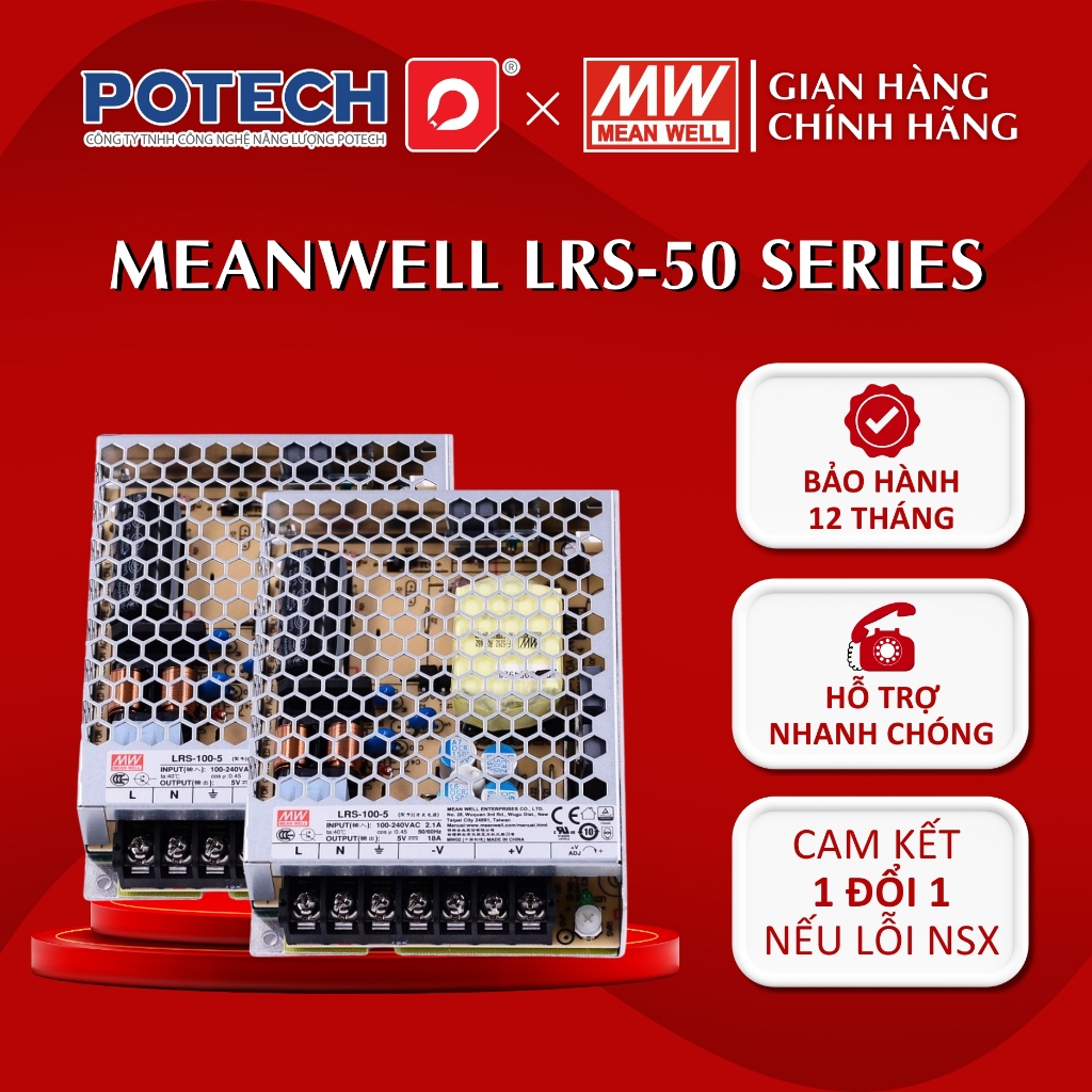 Meanwell แหล่งจ่ายไฟรังผึ้ง LRS-50-5, LRS-50-12, LRS-50-15, LRS-50-24, LRS-50-36, LRS-50-48