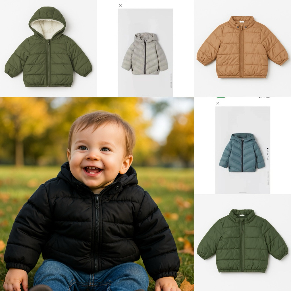 (Excess) ZR HM Lativ.e jacket, surplus stock with tag cut สําหรับเด็กชายและเด็กหญิง 9m-5y [Keinnier]